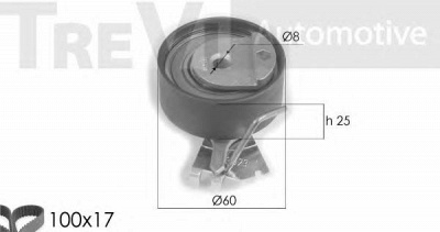 TREVI AUTOMOTIVE kd1260 -  Комплект ремня ГРМ
